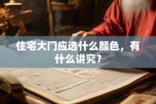 住宅大门应选什么颜色,有什么讲究? 住宅大门应选什么颜色,有什么讲究?