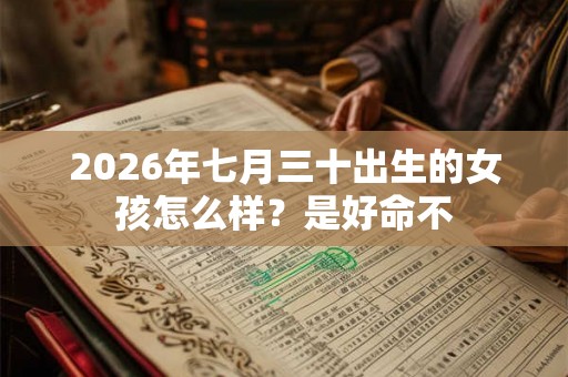 2026年七月三十出生的女孩怎么样？是好命不