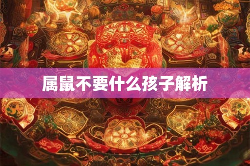 属鼠不要什么孩子解析