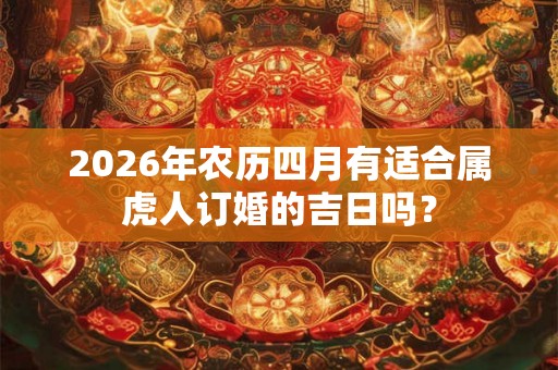2026年农历四月有适合属虎人订婚的吉日吗? 2026年农历四月有适合属虎人订婚的吉日吗?
