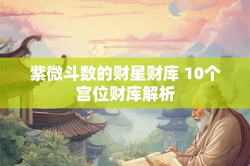 紫微斗数的财星财库 10个宫位财库解析