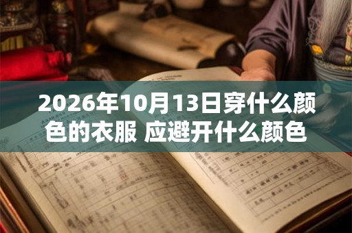 2026年10月13日穿什么颜色的衣服 应避开什么颜色