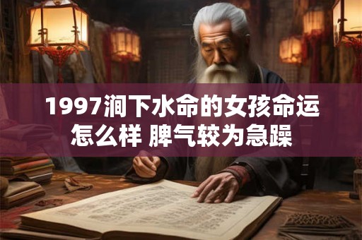 1997涧下水命的女孩命运怎么样 脾气较为急躁