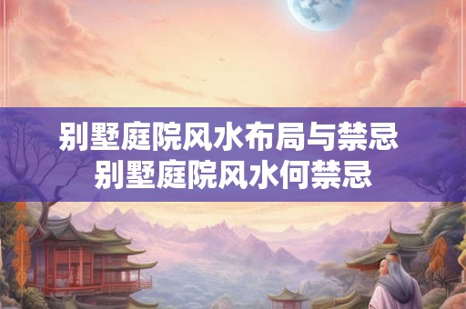 别墅庭院风水布局与禁忌 别墅庭院风水何禁忌