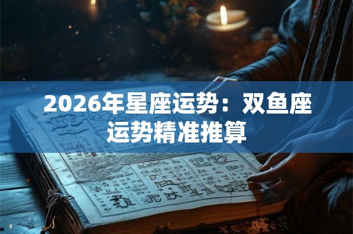 2026年星座运势：双鱼座运势精准推算