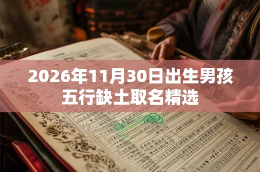 2026年11月30日出生男孩五行缺土取名精选