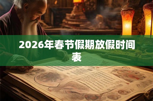 2026年春节假期放假时间表 2026年春节假期放假时间表
