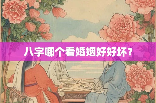 八字哪个看婚姻好好坏？