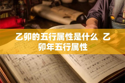 乙卯的五行属性是什么  乙卯年五行属性