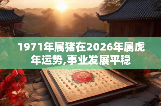 1971年属猪在2026年属虎年运势,事业发展平稳