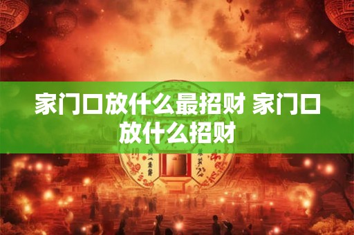 家门口放什么最招财 家门口放什么招财