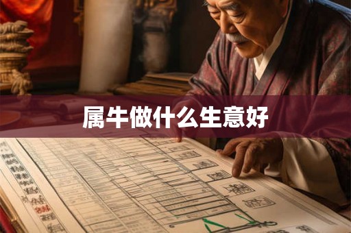 属牛做什么生意好