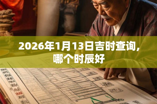 2026年1月13日吉时查询,哪个时辰好