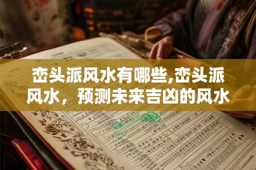 峦头派风水有哪些,峦头派风水，预测未来吉凶的风水流派