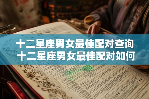 十二星座男女最佳配对查询 十二星座男女最佳配对如何查询