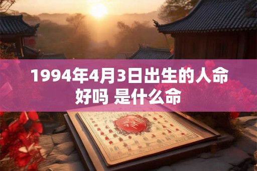 1994年4月3日出生的人命好吗 是什么命