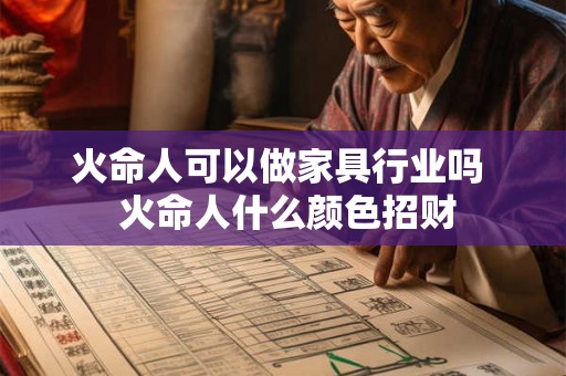 火命人可以做家具行业吗 火命人什么颜色招财 火命人可以做家具行业吗 火命人什么颜色招财