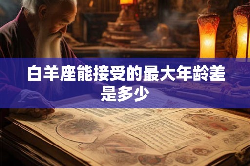 白羊座能接受的最大年龄差是多少