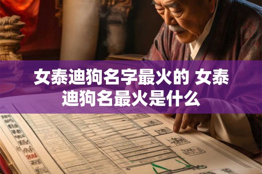 女泰迪狗名字最火的 女泰迪狗名最火是什么 女泰迪狗名字最火的 女泰迪狗名最火是什么