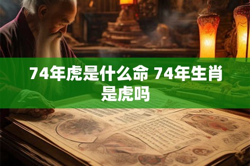 74年虎是什么命 74年生肖是虎吗
