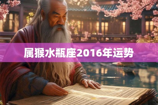 属猴水瓶座2016年运势