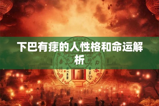 下巴有痣的人性格和命运解析