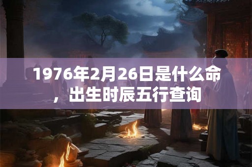 1976年2月26日是什么命，出生时辰五行查询