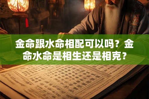 金命跟水命相配可以吗?金命水命是相生还是相克? 金命跟水命相配可以吗?金命水命是相生还是相克?