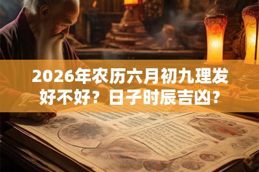 2026年农历六月初九理发好不好？日子时辰吉凶？