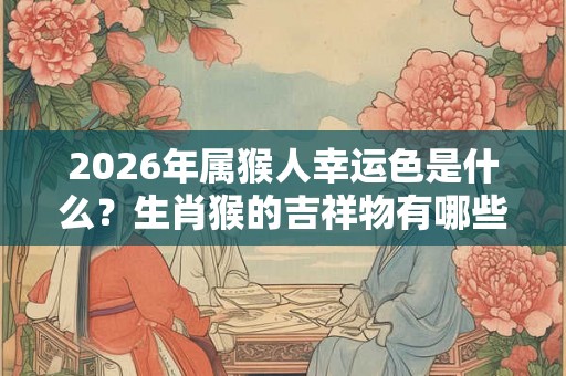 2026年属猴人幸运色是什么？生肖猴的吉祥物有哪些