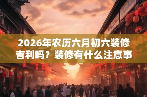 2026年农历六月初六装修吉利吗?装修有什么注意事项? 2026年农历六月初六装修吉利吗?装修有什么注意事项?