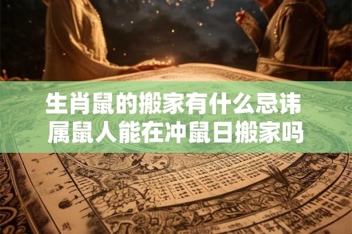 生肖鼠的搬家有什么忌讳 属鼠人能在冲鼠日搬家吗