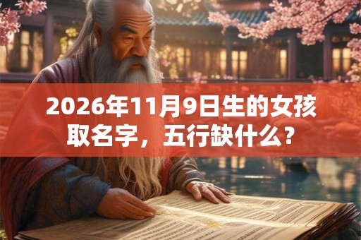 2026年11月9日生的女孩取名字，五行缺什么？