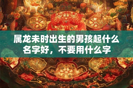 属龙未时出生的男孩起什么名字好，不要用什么字