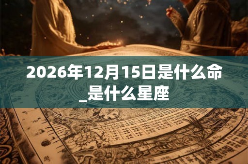 2026年12月15日是什么命_是什么星座 2026年12月15日是什么命_是什么星座
