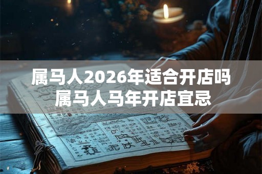 属马人2026年适合开店吗 属马人马年开店宜忌 属马人2026年适合开店吗 属马人马年开店宜忌