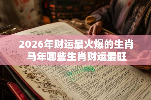 2026年财运最火爆的生肖 马年哪些生肖财运最旺