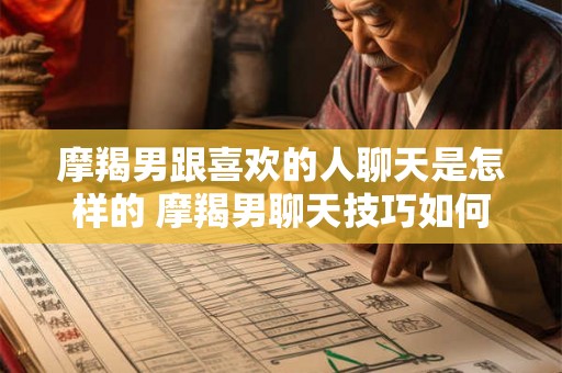 摩羯男跟喜欢的人聊天是怎样的 摩羯男聊天技巧如何