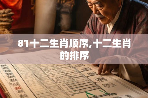 81十二生肖顺序,十二生肖的排序