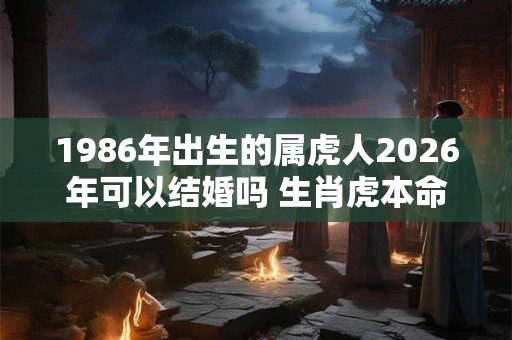 1986年出生的属虎人2026年可以结婚吗 生肖虎本命年结婚吉日