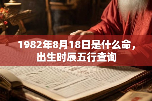 1982年8月18日是什么命，出生时辰五行查询