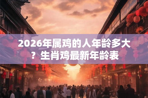 2026年属鸡的人年龄多大？生肖鸡最新年龄表