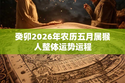 癸卯2026年农历五月属猴人整体运势运程