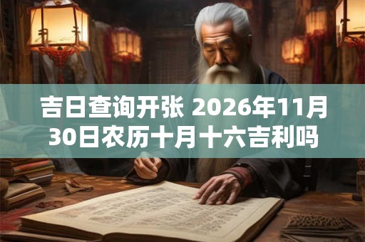 吉日查询开张 2026年11月30日农历十月十六吉利吗