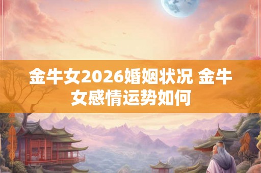 金牛女2026婚姻状况 金牛女感情运势如何