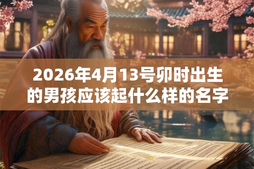 2026年4月13号卯时出生的男孩应该起什么样的名字