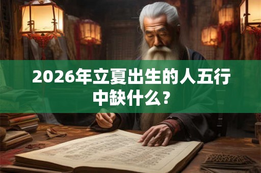 2026年立夏出生的人五行中缺什么？