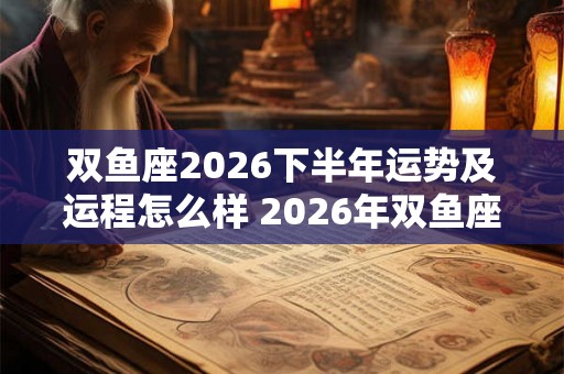 双鱼座2026下半年运势及运程怎么样 2026年双鱼座的运势详解
