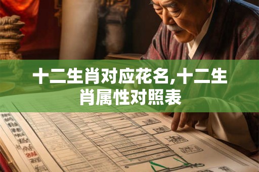 十二生肖对应花名,十二生肖属性对照表