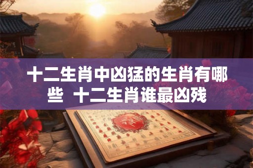 十二生肖中凶猛的生肖有哪些  十二生肖谁最凶残
